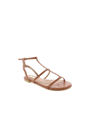 Tan on sale croc sandals